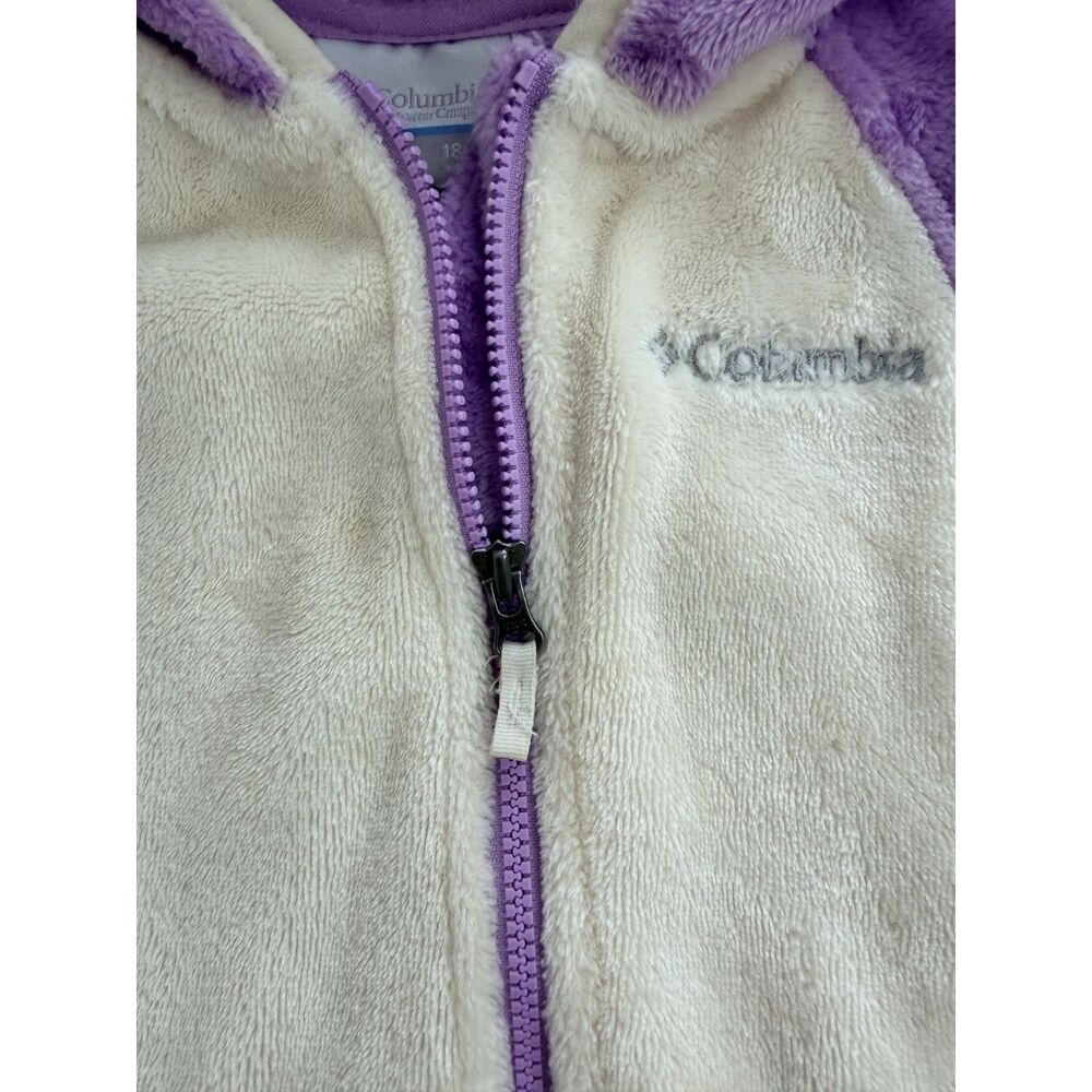 Columbia Baby 18-24M Purple Fleece Bunting Hooded Animal Ears Snowsuit - Picture 8 of 12